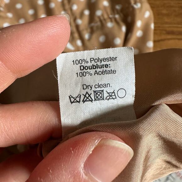 J. Crew Tan & White Polka Dot Sundress - Picture 6 of 7